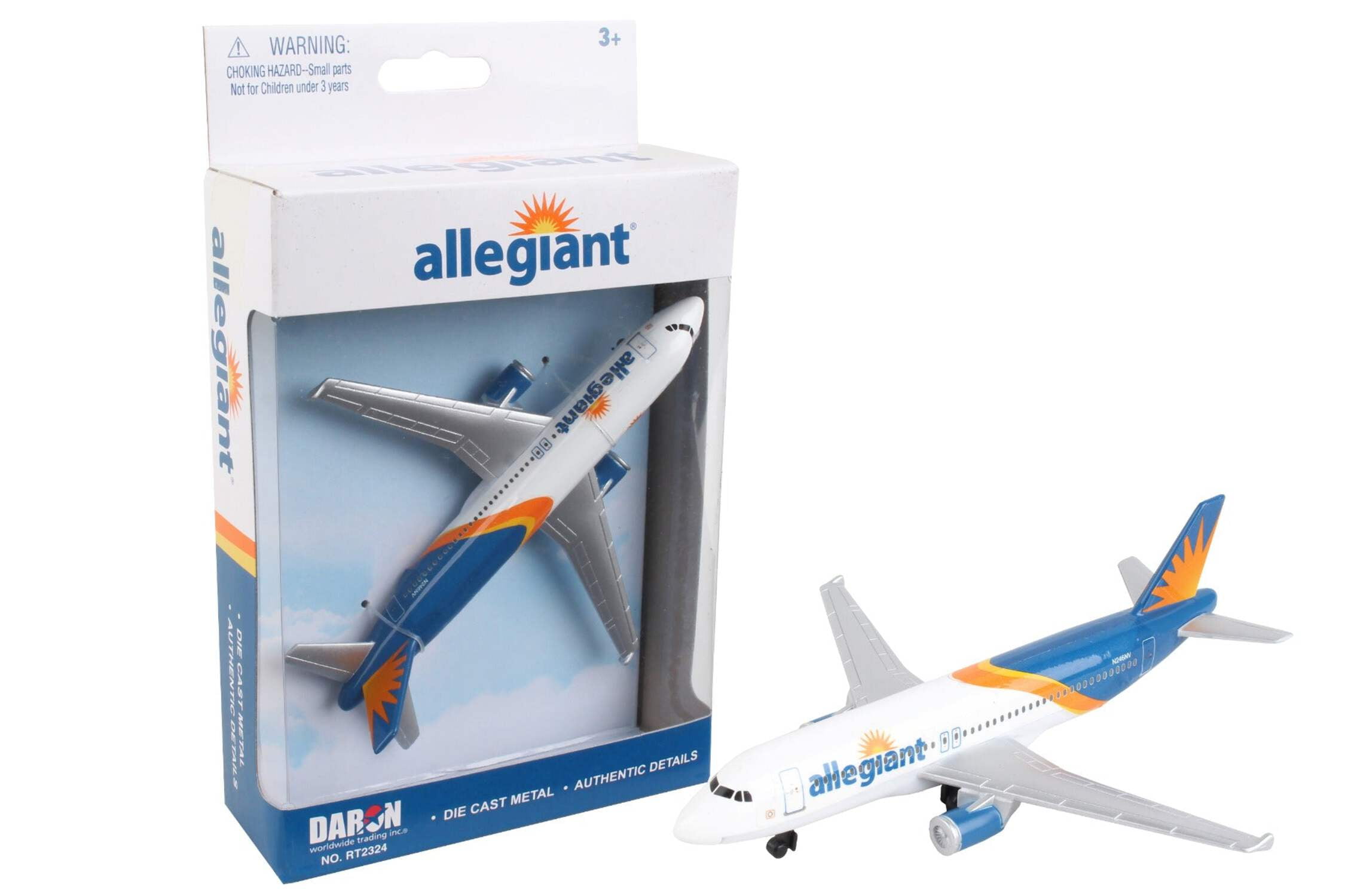 Allegiant Airlines Diecast Metal Toy Airplane with Plastic Parts
