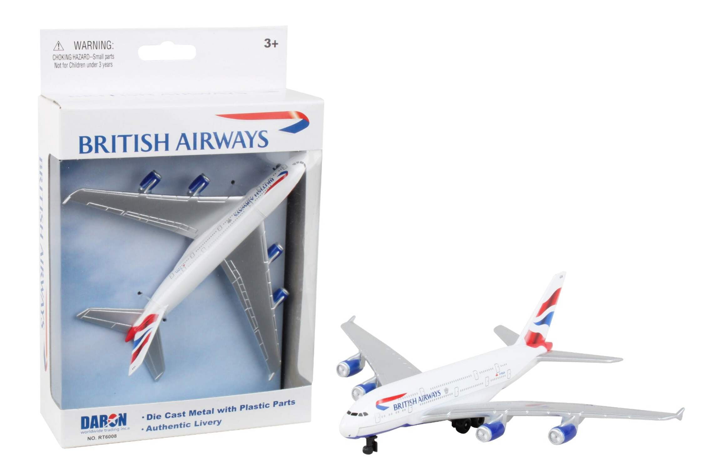 Single Plane British Airways A380 Daron Die Cast Metal Toy 06871