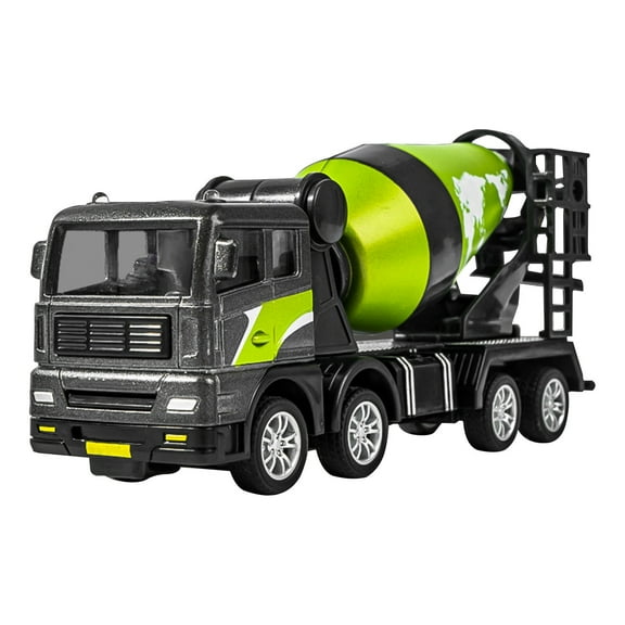 Diecast Metal Cement Truck, Construction Vehicles Toy, Push To Go Fast Engineering Vehicle for Kids, 360° Rotatable Movable Swivel Joints, Durable Plastic Model Suitable for Ages 3 and Up