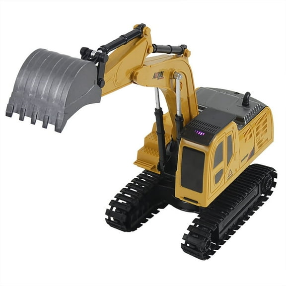 Diecast Metal Construction Car Model - Truck Tractor Excavator Toy with Realistic Details for Play and Learning
