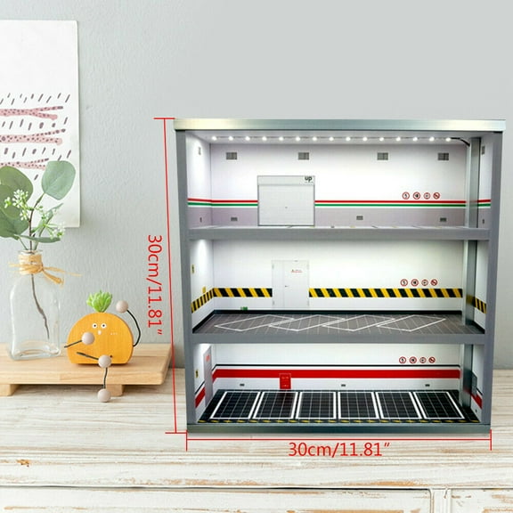 Diecast Model Car Display Case &LED Light For 1:64 3-Layer Model Display Cabinet