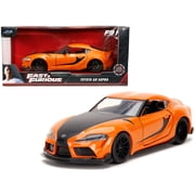 Toyota GR Supra Orange with Black Stripes "Fast & Furious 9 F9" (2021) Movie 1/32 Diecast Model Car by Jada