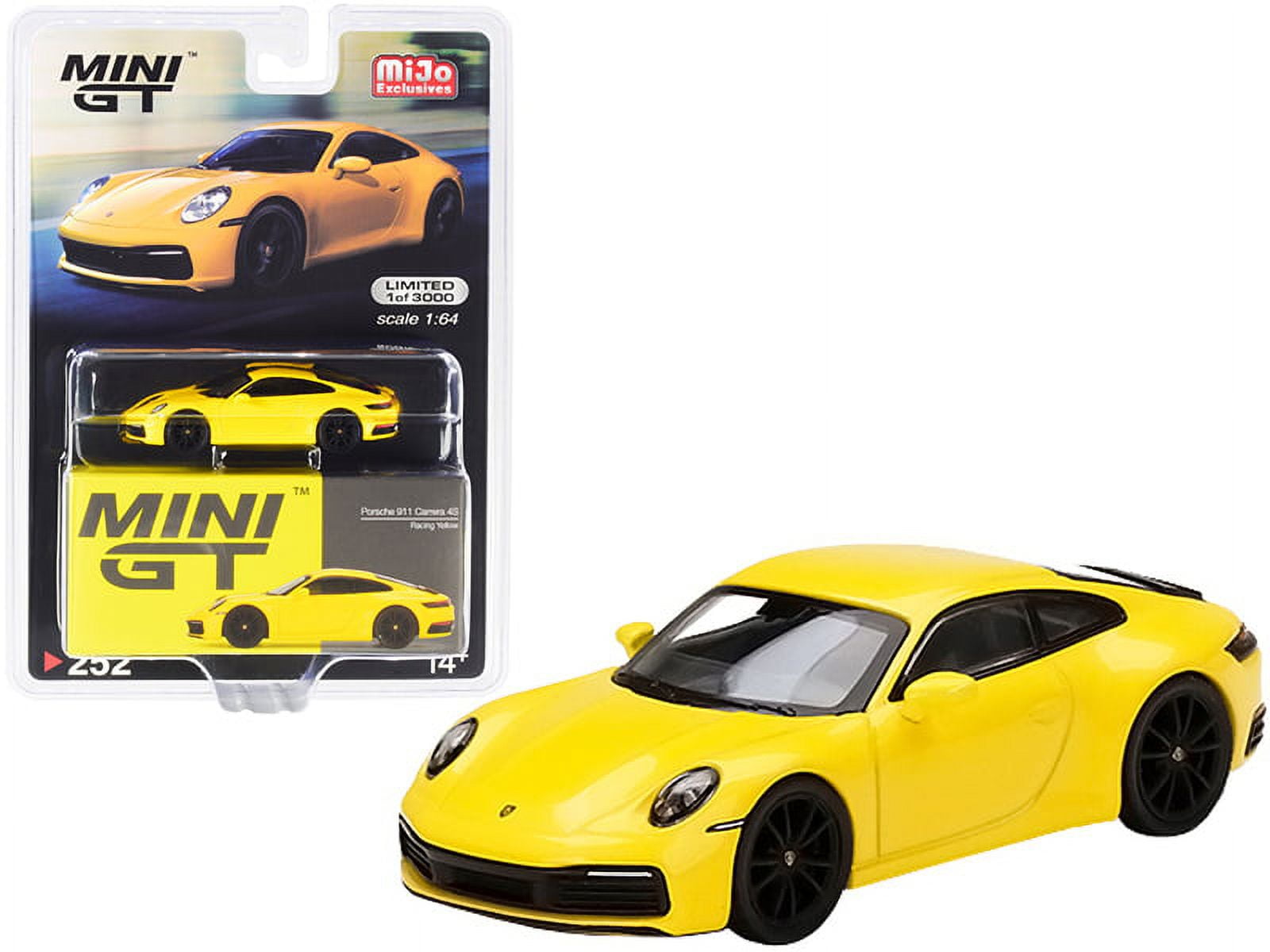 Porsche 911 Carrera 4S Yellow Welly WEL24099WYELLOW - Miniatures Autos Motos