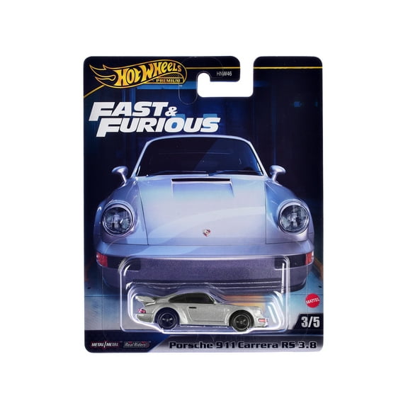 Diecast Porsche 911 Carrera RS 3.8 Silver Metallic "The Fast and the Furious: Tokyo Drift" (2006) Movie "Fast & Furious" Series Diecast Model Car by Hot Wheels