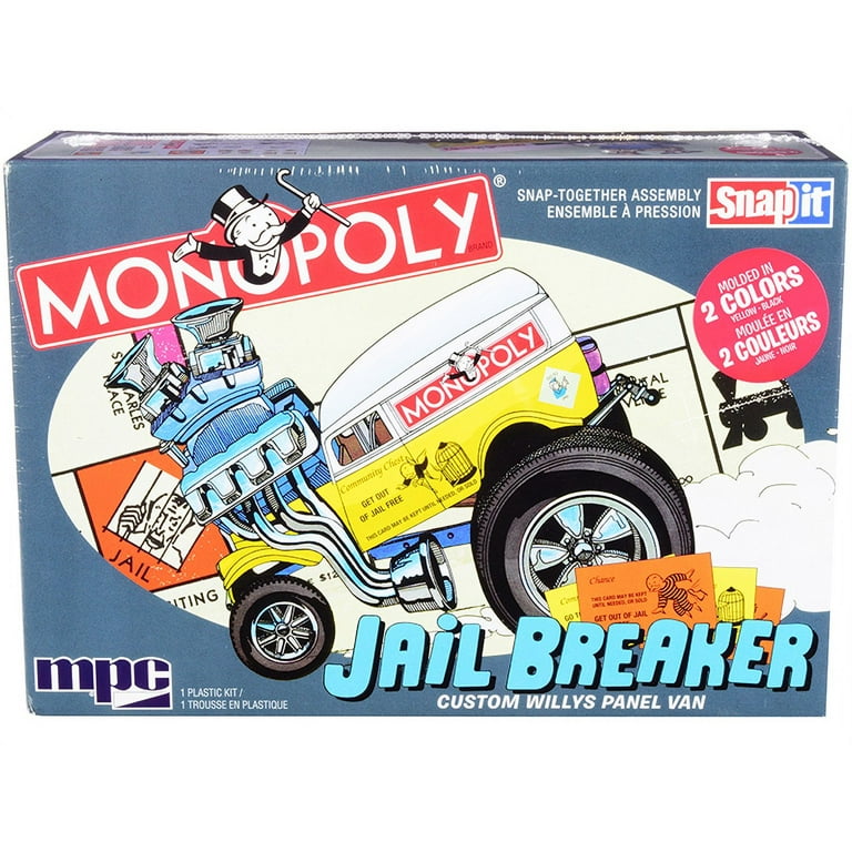 Diecast Skill 1 Snap Model Kit Custom Willys Panel Van Jail