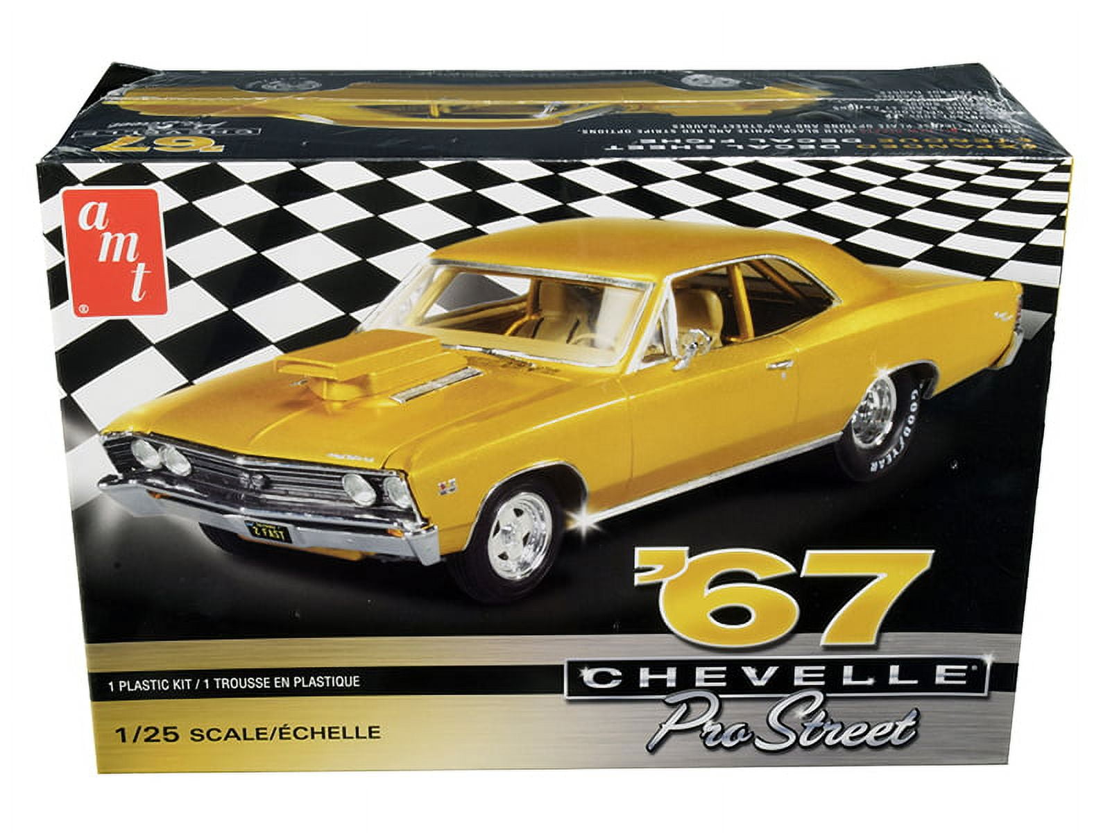 Diecast Skill 2 Model Kit 1967 Chevrolet Chevelle Pro Street 1 25 Scale Model by AMT Walmart