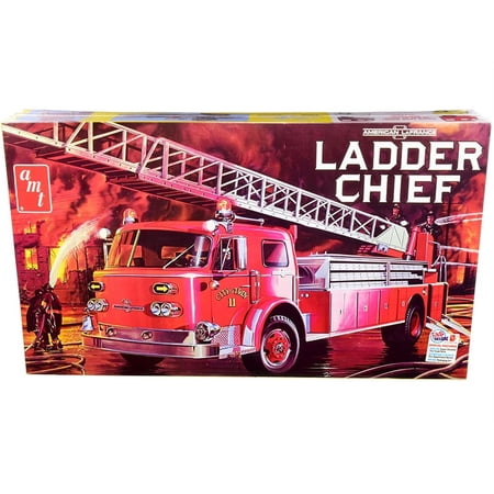 Diecast Skill 3 Model Kit American LaFrance Ladder Chief Fire Truck 1/25 Scale Model From AMT