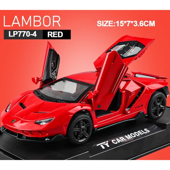Diecast Supercar Model, 1:32 Scale Alloy Sports Car with Light & Sound, for Collectors