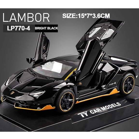 Diecast Supercar Model, 1:32 Scale Alloy Sports Car with Light & Sound, for Collectors
