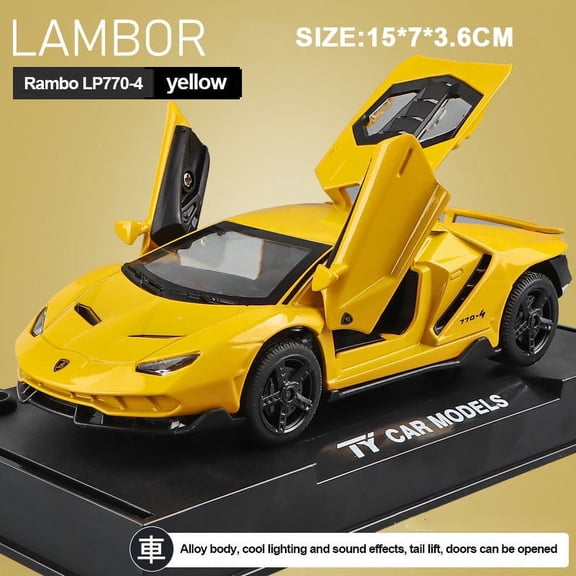 Diecast Supercar Model, 1:32 Scale Alloy Sports Car with Light & Sound, for Collectors