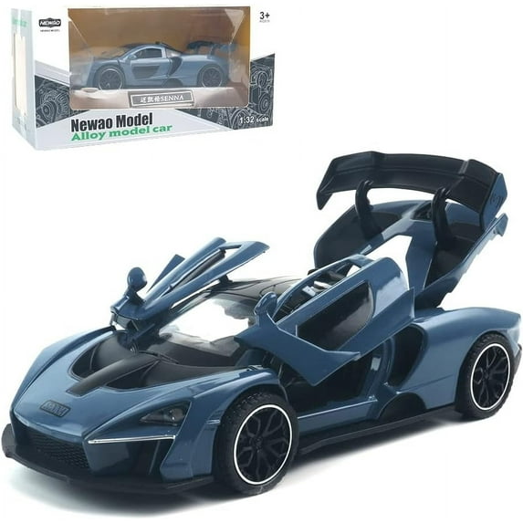 Diecast Toy Car Bugatti Bolide Sports Car Model,Zinc Alloy Simulation Casting Pull Back Vehicles,1:32 Scale Mini Supercar Toys with Lights and Music for Toddlers Kids Children Gift