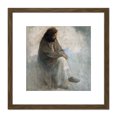 thumbnail image 1 of Diefenbach Self Portrait As Christ Painting 8X8 Inch Square Wooden Framed Wall Art Print Picture with Mount, 1 of 4