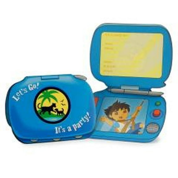 Diego Pack of 8 Invitations - Blue Camera