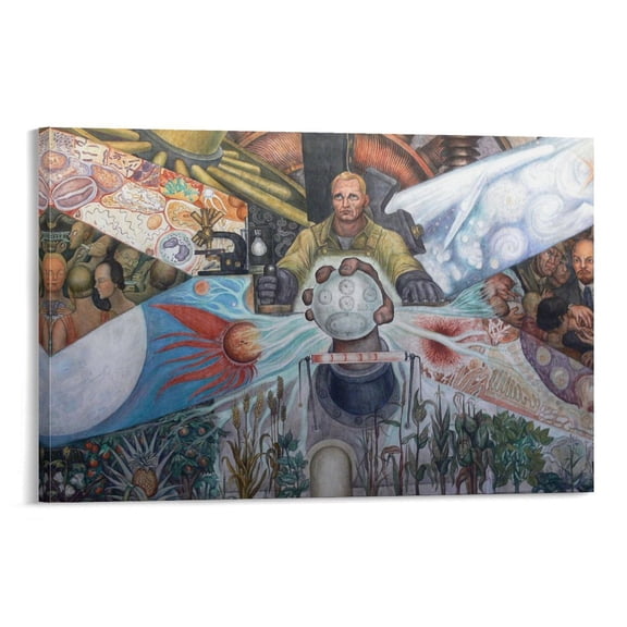 Diego Rivera《Controller of The Universe》Wall Art Prints Poster Wall Art Poster Gifts Bedroom Prints Home Decor Hanging Picture Canvas Painting Posters 20x30inch(50x75cm)