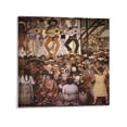 thumbnail image 1 of Diego Rivera 《Day Of The Dead Mural Painting》Wall Art Prints Poster Room Aesthetic Poster Print Art Wall Painting Canvas Posters Gifts Modern Bedroom Decor 16x16inch(40x40cm), 1 of 5