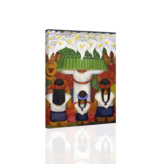 Diego Rivera Flower Festival Feast Of Santa Anita - Canvas OR Print Wall Art