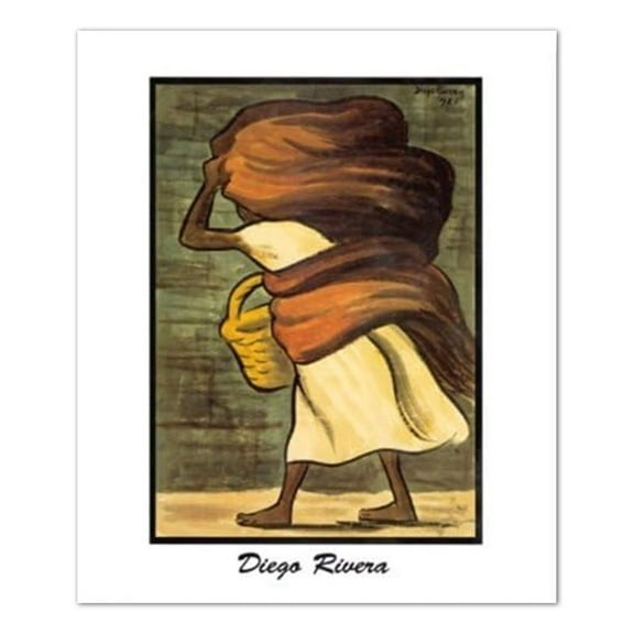 Diego Rivera Mujer Con Canasta Wall Picture 16x20 Art Print