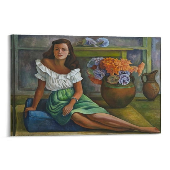 Diego Rivera 《obra Amalia Jose Marmol》 Wall Art Prints Canvas Poster Painting On Canvas Wall Art Poster Scroll Picture Print Living Room Walls Decor Home Posters 16x24inch(40x60cm)