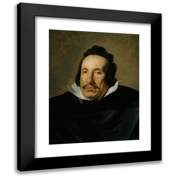 Diego Velázquez 19x24 Black Modern Framed Museum Art Print Titled - Portrait of a Man (Between 1623 and 1630)