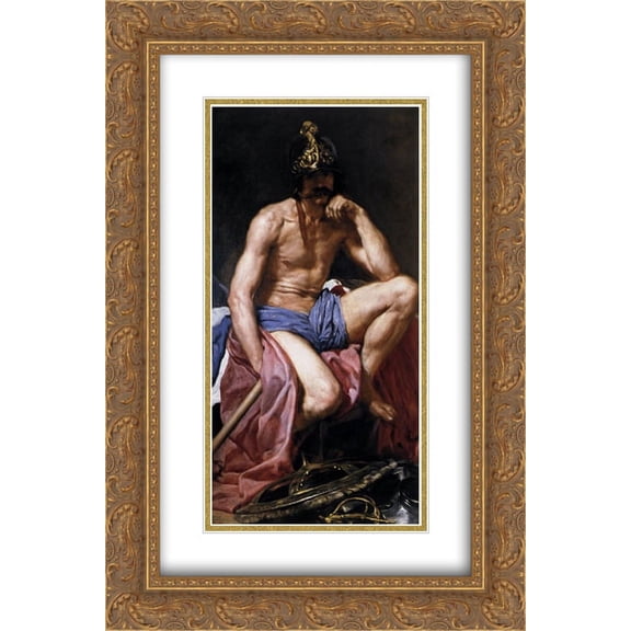 Diego Velazquez 2x Matted 16x24 Gold Ornate Framed Art Print 'Mars'