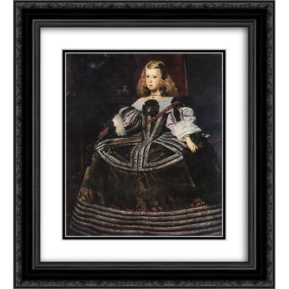 Diego Velazquez 2x Matted 20x22 Black Ornate Framed Art Print 'Portrait of the Infanta Margarita'