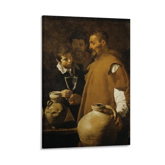 Diego Velazquez The Water-Seller of Seville Poster - World Famous Oil Painting Reproduction Artworks Canvas Poster Room Aesthetic Wall Art Prints Home Modern Decor Gifts 16x24inch(40x60cm)