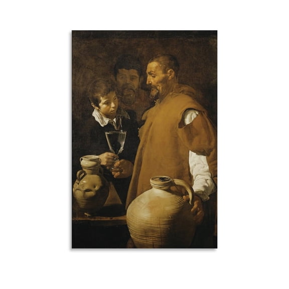 Diego Velazquez The Water-Seller of Seville Poster - World Famous Oil Painting Reproduction Canvas Art Poster and Wall Art Picture Print Modern Family bedroom Decor Posters 12x18inch(30x45cm)