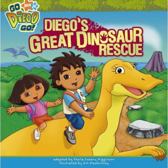 Pre-Owned Diego's Great Dinosaur Rescue by Nickelodeon Go Diego Go! Paperback, Children’s Books / Adventure / Educational Fiction, English