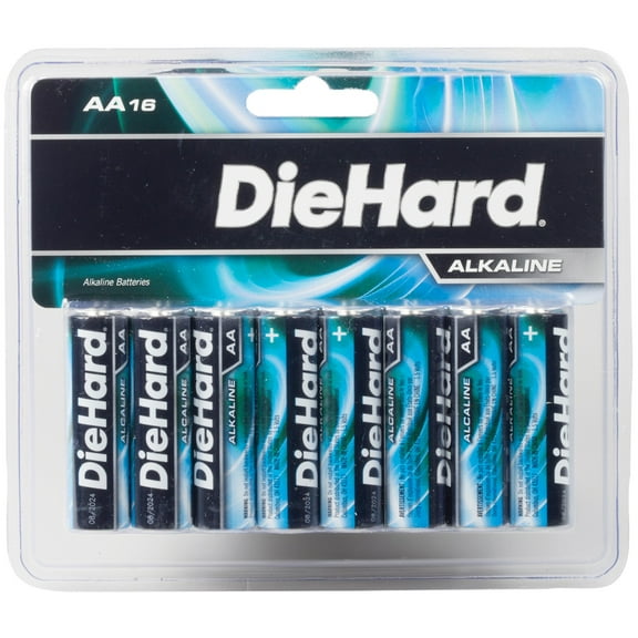Diehard 41-1104 1.5-Volt AA Alkaline Batteries, 16Pk