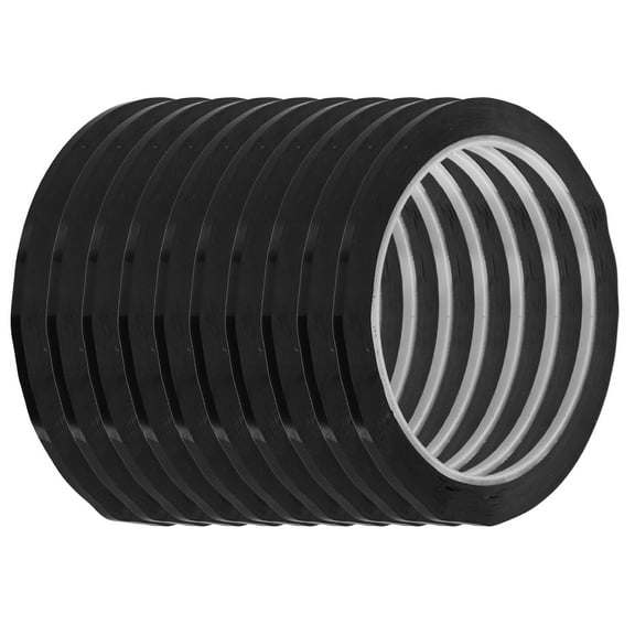 Diekin 10pcs Black Strip Tape Dry Erase Board Strip Thin Washi Tape for Whiteboard Adhesive Tape Chart Tapes Automotive Pinstriping for Craft Grid Marking