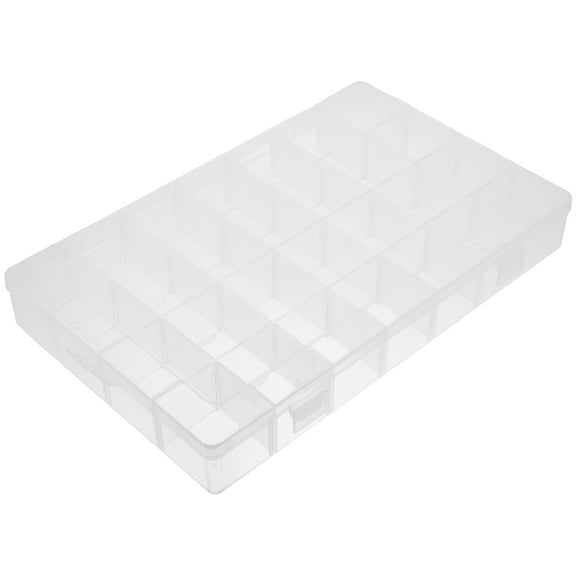 Diekin 28-Grid Plastic Adjustable Jewelry Organizer Box Storage Container Case with Removable Dividers