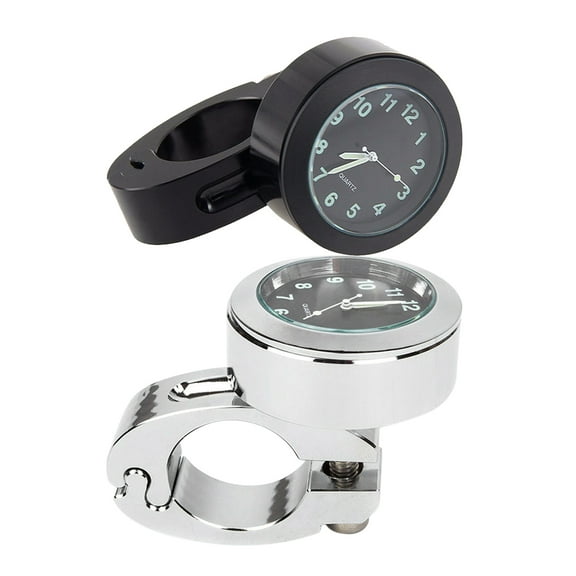 Diekin 2pcs Motorcycle Handlebar Clock Motocross Clock Motorbike Handlebar Clock For Riding