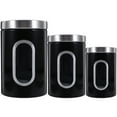 thumbnail image 1 of Diekin 3Pcs Kitchen Airtight Canisters Metal Food Coffee Bean Storage Containers for Sugar Tea, 1 of 6