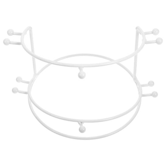 MLINS Elegant White Zinc Alloy Headband Storage Rack for Crown Jewelry Display at Home 6.5 Inches