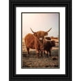 thumbnail image 1 of Diener, Dakota 17x24 Black Ornate Wood Framed with Double Matting Museum Art Print Titled - Highland Mom and Daughter I, 1 of 4