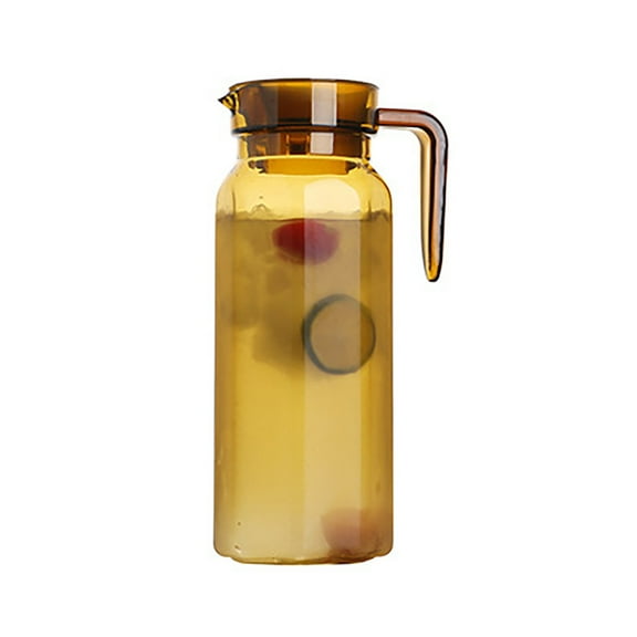 Dienrx 1.1L Amber Pc Acrylic Water Pitcher - Heat-Resistant Jug with Lid | Shatterproof, Suitable for Tea/Lemonade/Juice, Home, Restaurants, Home Cooks, Party Hosts