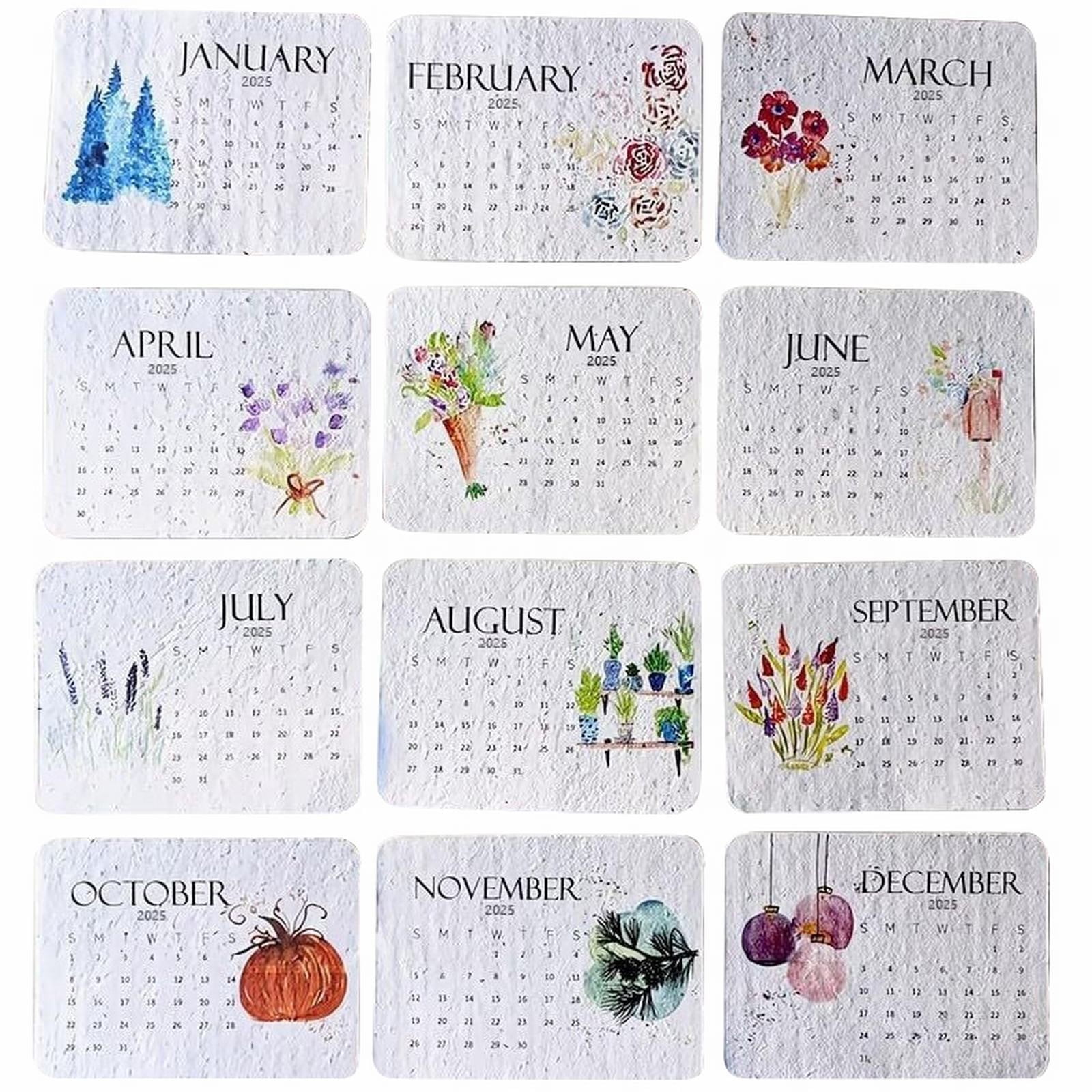Dienrx 2025 EcoFriendly and Degradable Calendar, Clearance Calendar