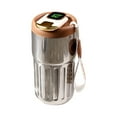 thumbnail image 1 of Dienrx 450Ml Silver-Brown Smart Temperature Display Insulated Mug - 316 Stainless Steel Liner | Leak-Proof, Wide Opening for Easy Cleaning, Travel, Office, Coffee Lovers, 1 of 9