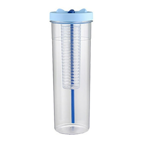 Dienrx 800Ml Fruit Infuser Sports Water Bottle - Leak-Proof Pc Plastic Tumbler with Straw | Built-In Filter for Tea/Fruit Drinks, Portable for Travel, Office, Young Adults, Fitness Enthusiasts