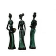 thumbnail image 1 of Dienrx Black Retro Resin Figurine, 3Pack Vintage African Statue. Hand Sculpture African American Figurines. Exotic Lady African Art Piece for Home Decor. Figurines Home Decor. Room Decor for Women, 1 of 9