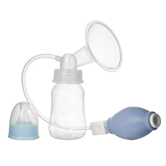 Dienrx Blue Manual Breast Pump - Food-Grade Pp & Silicone | Strong Suction, Quiet Operation for Lactating Mothers, Home Use, Travel, Maternal Care, Breastfeeding Parents
