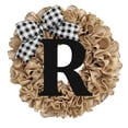 thumbnail image 1 of Dienrx Burlap Wreath, Clearance Unique Last Name Year Round Front Door Wreath with Bow Welcome Sign Garland Creative 26 Letter Farmhouse Wreath for Front Door Spring Outside Hanger Decor Gift, 1 of 3