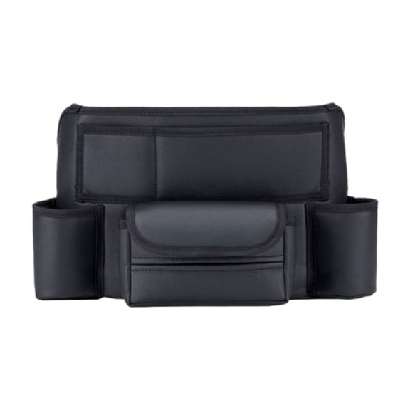 Dienrx Car Seat Gap Storage Organizer - Multi-Pocket Hanging Bag for Console & Door - Leather-Look Vehicle Clutter Caddy - Cup Holder & Phone Tray for Auto Interior Organization