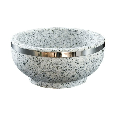 Dienrx Clearance Dolsot Bibimbap Bowl, Bimbap Bowls Stone Bowl with Wood Base and Aluminum Tongs Dolsot Pot Stone Bowl Sizzling Hot Pot for Soup Rice Stew