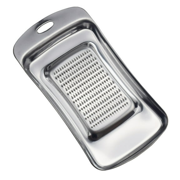 Dienrx Clearance Kitchen Ginger Grinder, 1 Ginger Grinder, Stainless Garlic Grater Crusher Spoon Tray Grinding Kitchen Tool