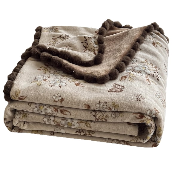 Dienrx Cute Bear Fleece Thick Warm Blanket for Winter, Kawaii Bthrow Blanket for Sofa, Cozy Luxury Plush Bed Blankets ( 150*200Cm)