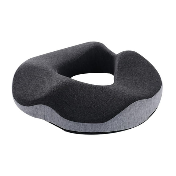 Dienrx Donut Pillow Seat Cushion, Donut Chair Cushions for Hemorrhoids, Sciatica & Hip & Coccyx Pain Relief Desk Chair Cushion for Long Sitting Office Workers, Car Drivers - Deep Grey