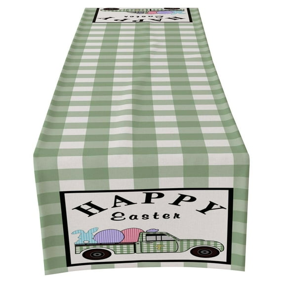 Dienrx Easter Table Runner, Clearance Decorative Table Banner, Happy Easter Kitchen Decor Indoor Outdoor Family Party Decor Party Supplies