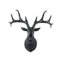 Dienrx Elk Head Wall Hanging, 3D Stag Head Sculpture Wall Hanging Deer Statue Animal Head Artwork Decoration for Home Gallery Studio