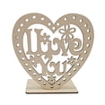 thumbnail image 1 of Dienrx Heart Shaped Wooden Valentine's Day Decoration, Rustic Party Supplies & Table Centerpiece for Wedding Anniversary Home Decor, 1 of 7
